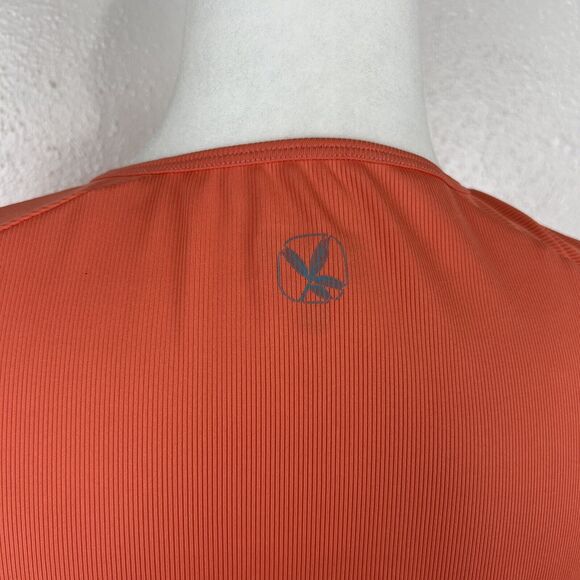 Carve Designs Shirt Women Large Orange Quarter Zip Ruched Short Sleeve Active - Picture 11 of 15